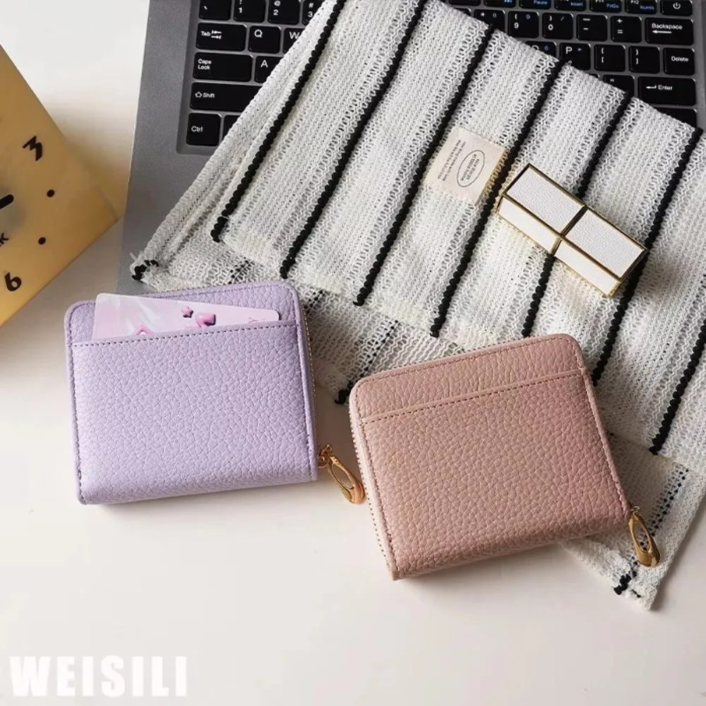 Genuine Leather Women's Wallet Large Capacity Lightweight Card Holder Multi-Card Slots Mini Coin Storage Purse
