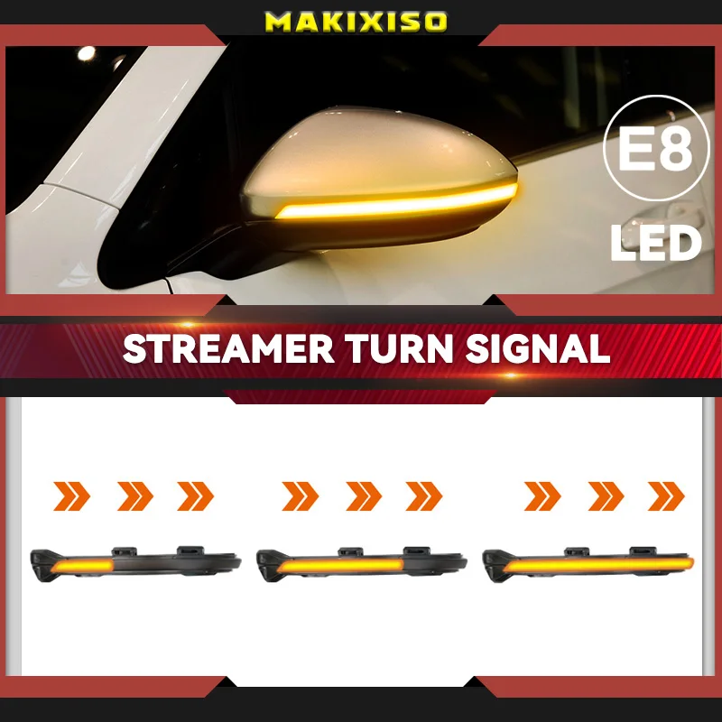 

For VW Golf 7 VII MK7.5 JETTA MK7 Touran Dynamic Turn Signal LED Side Wing Rearview Mirror Indicator Blinker Sequential Light
