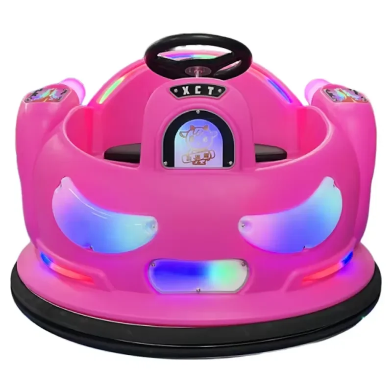 Pink Electric Bumper Car With Colorful Lights For Kids And Adults Amusement Park Bubble Ride On Toy Vehicle Manufacturer