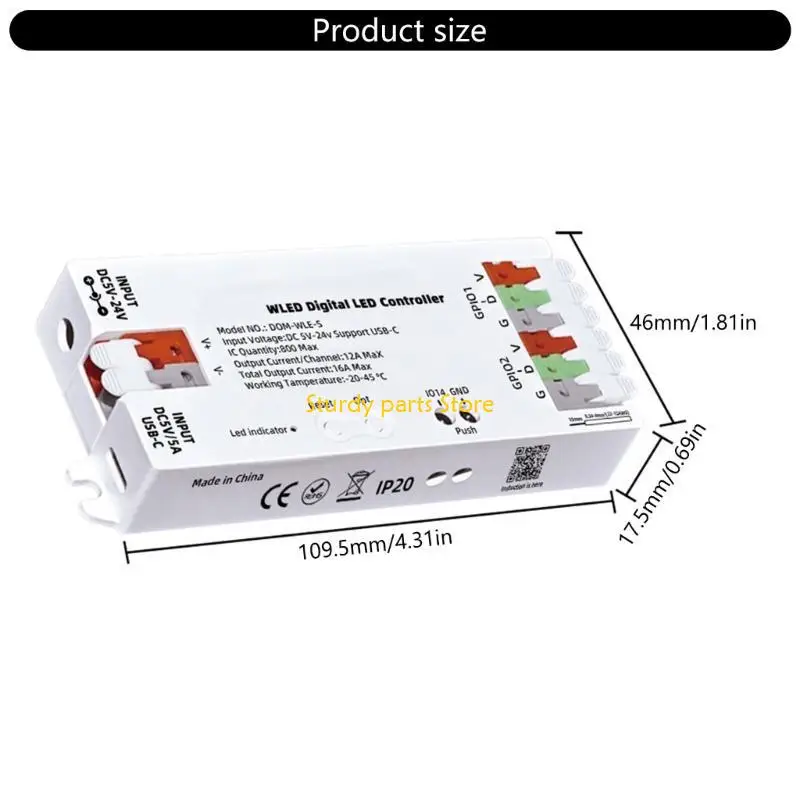 97QC 8266 Strips LED digital WLED Controlador lámparas Dimmers LED CONTROLES REMITOS CONTROLES LED Sistema uso fácil