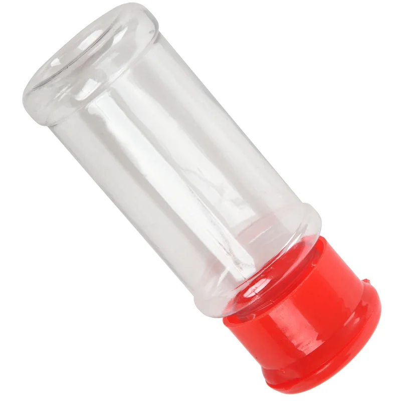 HGHO 96 قطعة من البلاستيك التوابل والملح والفلفل الهزازات وعاء التوابل وعاء الشواء والبهارات وزجاجات صندوق حاوية إبريق زجاجي (أحمر) #4