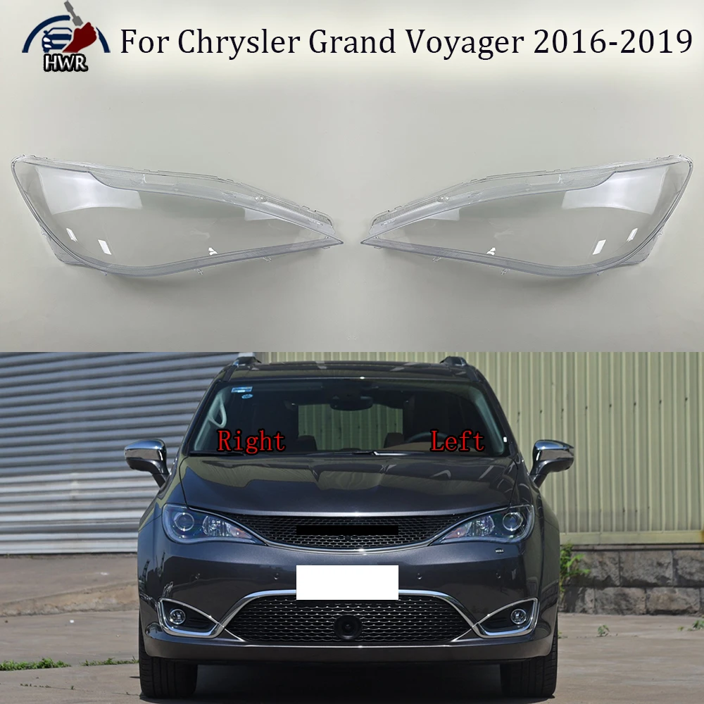 

For Chrysler Grand Voyager 2016 2017 2018 2019 Headlight Cover Lamp Shade Transparent Lampshade Headlamp Shell Lens Plexiglass