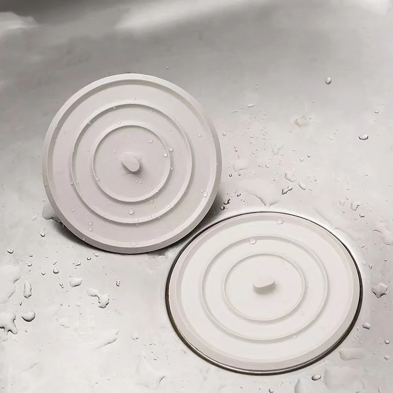 ~Large Silicone Bathtub Stopper Leakage-proof Drain Cover Sink Hair Stopper Tub Flat Plug Stopper Bathroom Accessories 11cm 4.3