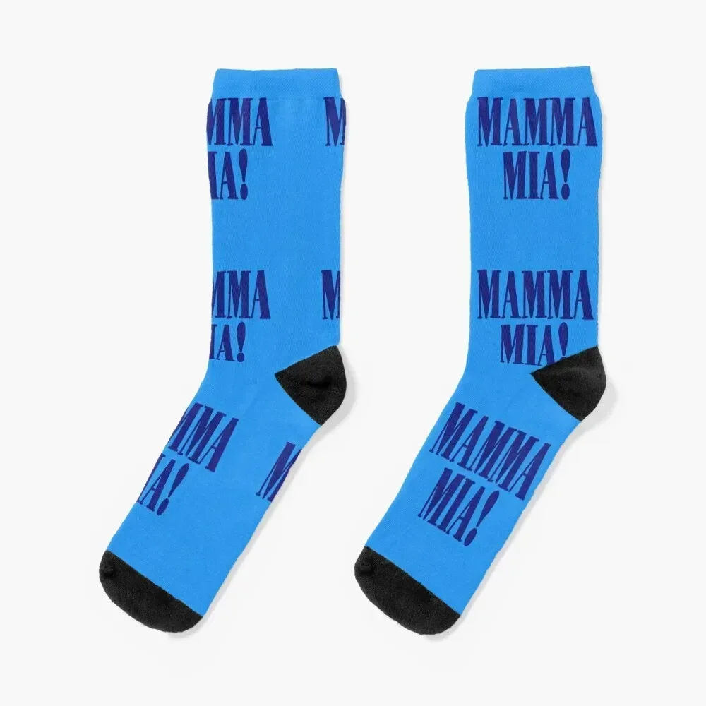 

Mamma Mia Sticker Socks men cotton high quality floral Socks For Men Women's