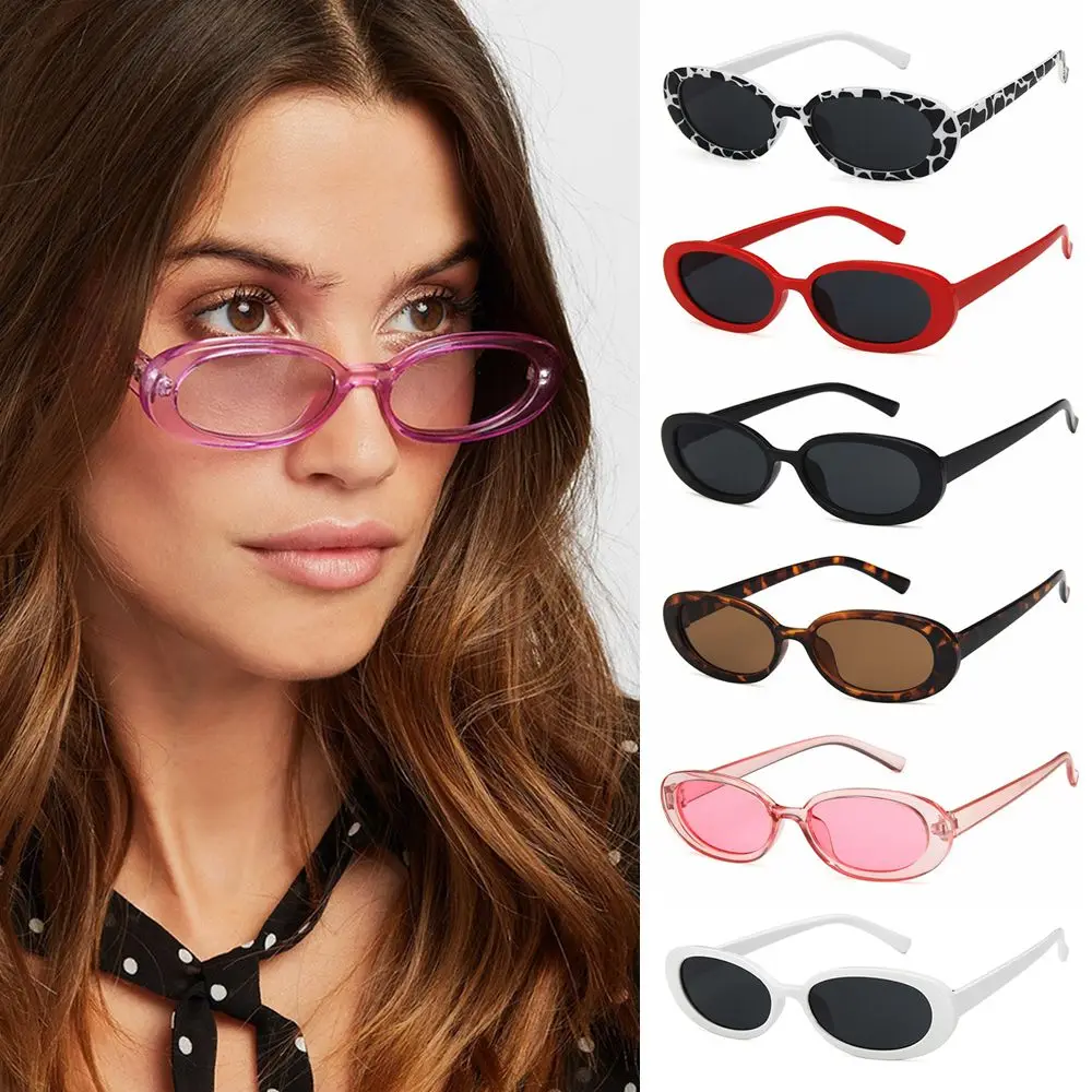 Retro UV400  Eyewear Sunglasses for Women Fashion Shades Oval Sunglasses