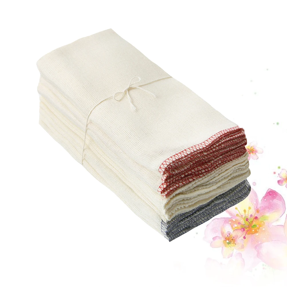 

10pcs Thickened Wood Fiber Dish Cloth Absorbent Kitchen Cleaning Towel Eco-Friendly Multi-Purpose Household Scrub Cloth Duster