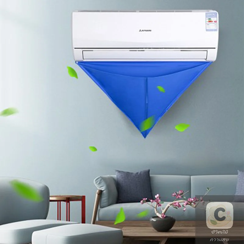 100cm Air Coditioning Cleaning Cover Bag PVC Thickened Cleaner With Water Pipe Home 1-1.5P Split Hanging Air Conditioner Tools