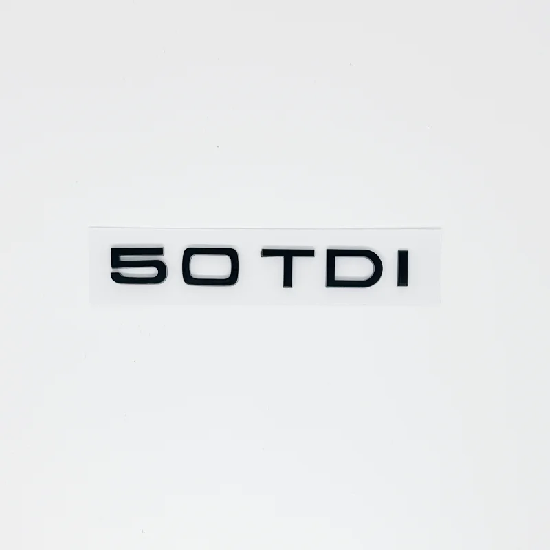 3D ABS Buchstaben 2.0TDI 2.5TDI 3.0TDI 35TDI 40TDI 45TDI 50TDI Emblem für Audi A1 A3 A4 A5 A6 A7 A8 Q2 Q3 Q5 Q7 Kofferraumaufkleber