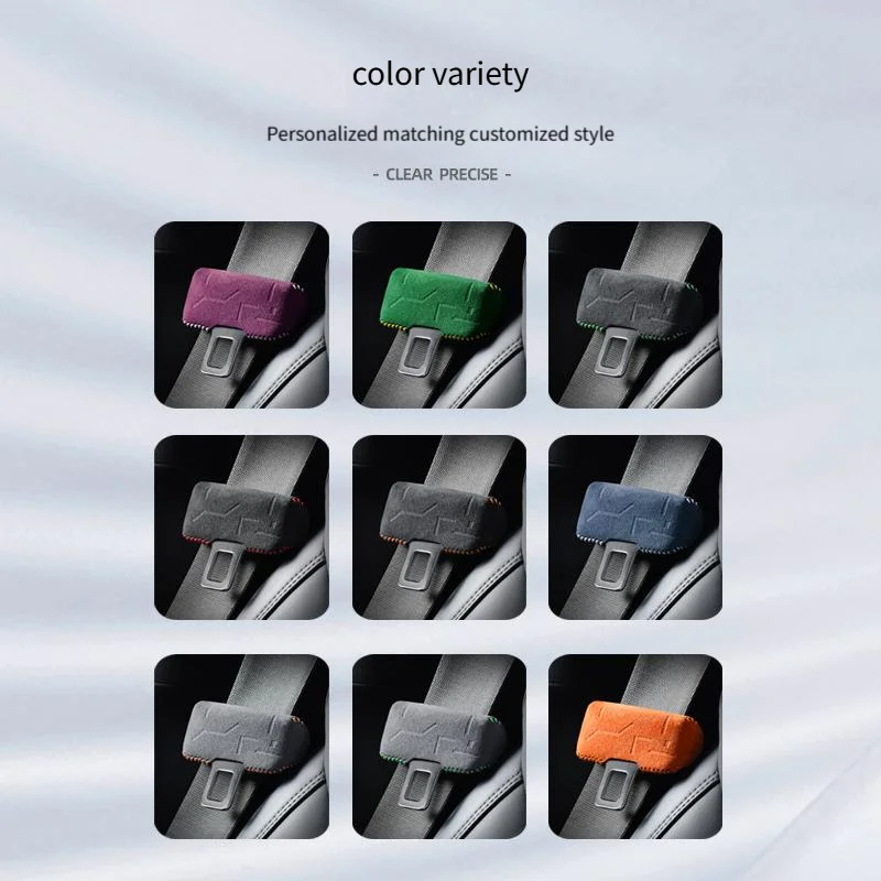 

Подходит для Model 3/Y Renewal Edition 3, защитный чехол для ремня безопасности из алькантары, чехол для головы карты, аксессуары для предотвращения столкновений