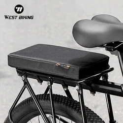 WEST BIKING Bicycle Rear Seat Soft Cushion Thickened Comfortable Cycling Back Seat Mat MTB Detachable Washable Rear Rack Cushion