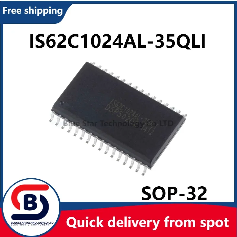 Free Shipping 10-50pcs/lots IS62C1024AL-35QLI IS62C1024AL IS62C1024 62C1024 62C1024AL SOP32 Fast delivery In stock