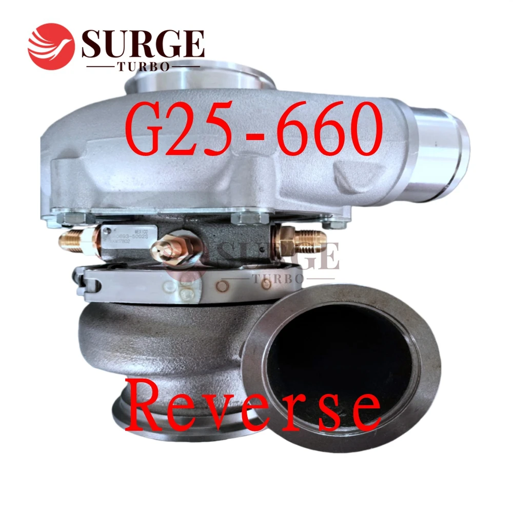 

Dual V-Band 0.72AR for Garrett Performance Turbocharger G-Series G25-660 Reverse Ball Bearing Turbo 877895-5009S 1.4L-3.0L