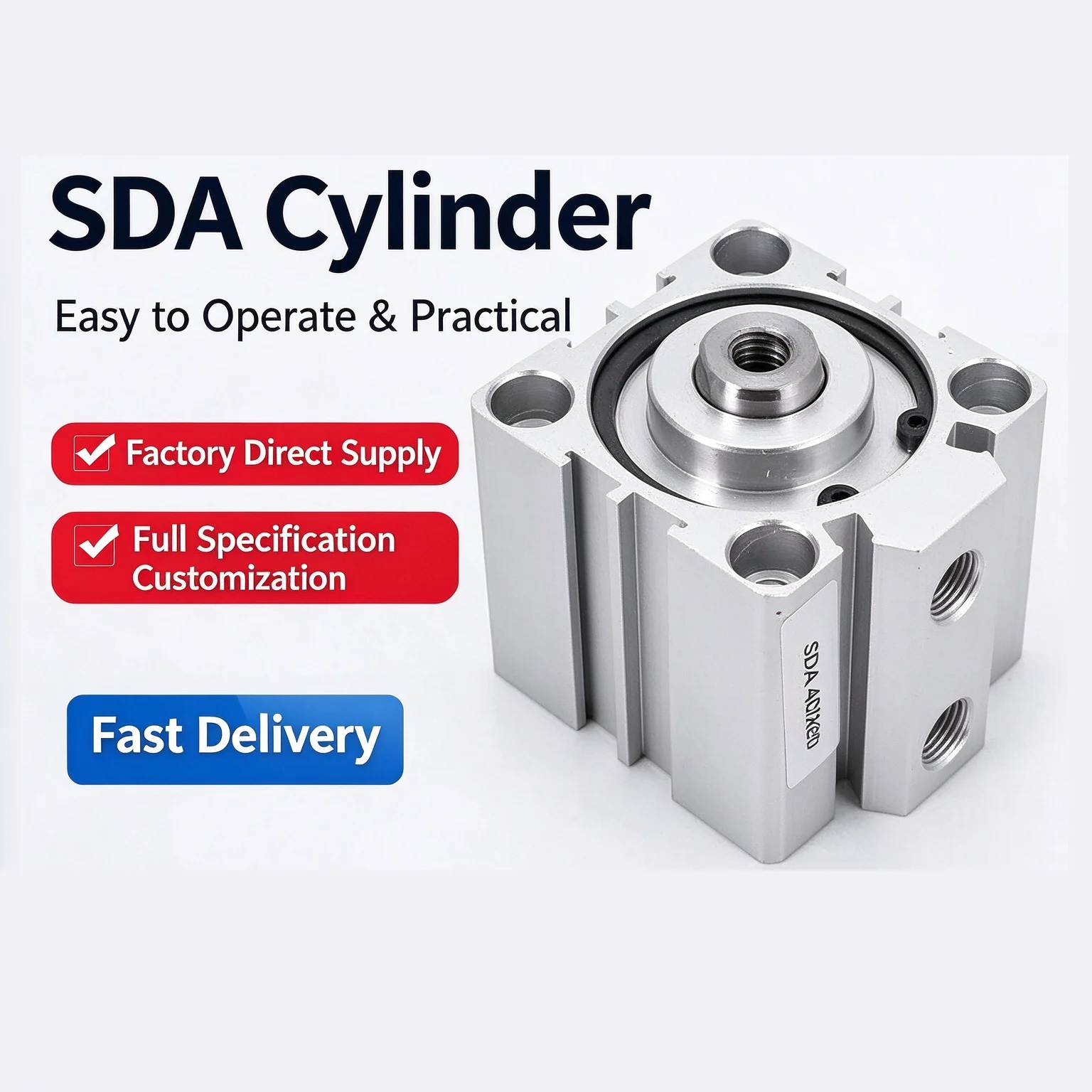 Short stroke Air cylinder ADVC/AEVC-40-20-16-15-10-6-5-I-P-A-P-A ADVC/AEVC-12-16-10-5-10-20-25-32-40-50-63-5-I-A-P-A