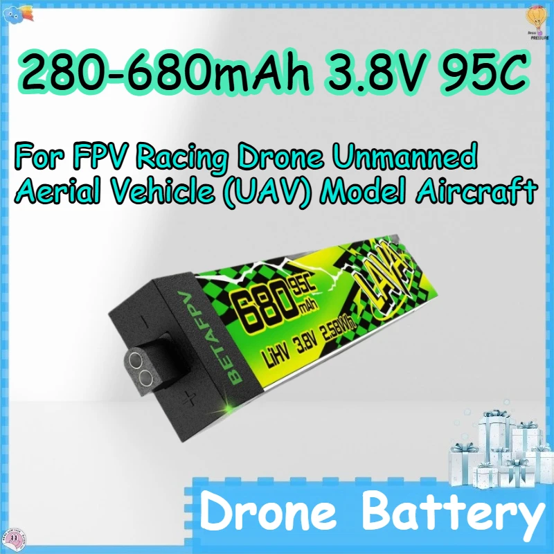 280-680mAh 3.8V 95C Drone Battery for FPV Racing Drone Unmanned Aerial Vehicle (UAV) Model Aircraft