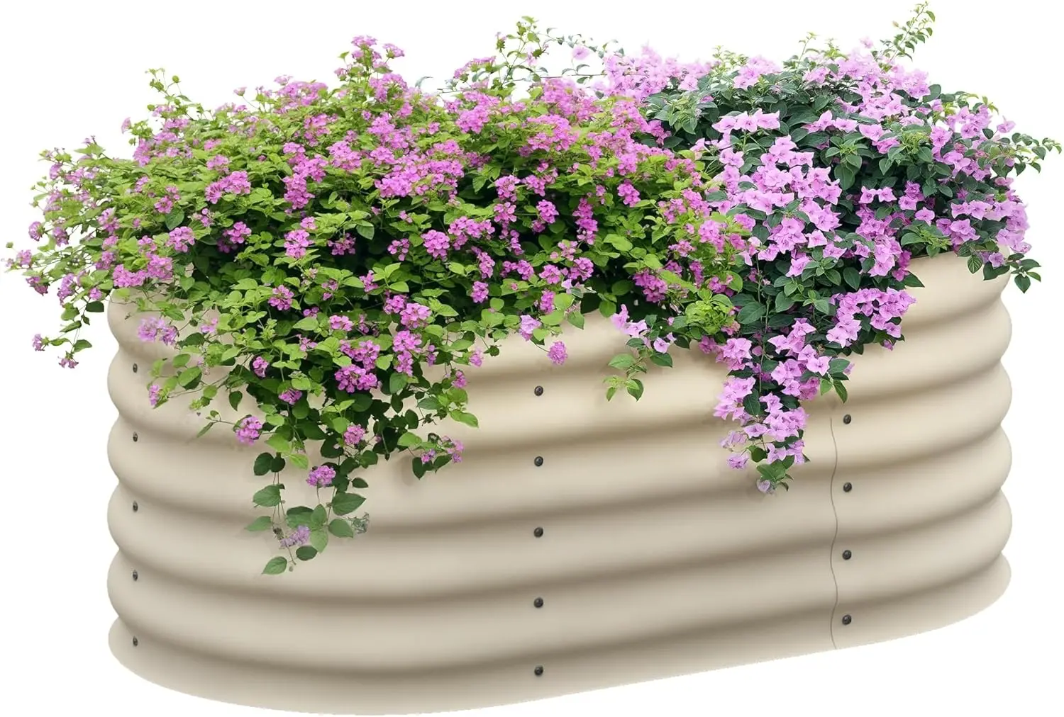 

3.5' x 2' x 1.4' Galvanized Raised Garden Bed Kit, Outdoor Metal Elevated Planter Box with Safety Edging, Easy DIY Stock Tank fo