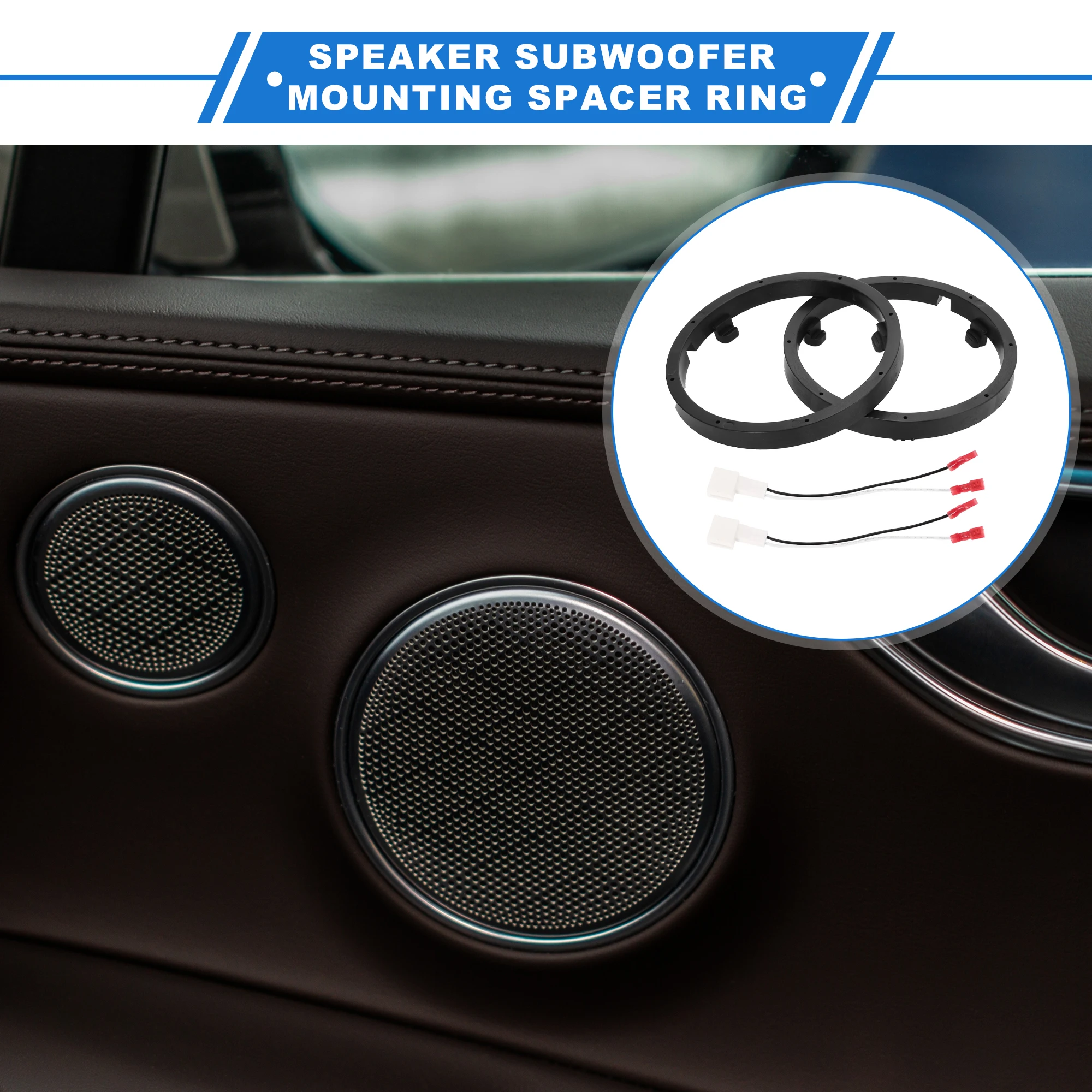 UXCELL Speaker Spacer RingTweeterSpeakerSpacerAdator for MitsubishiLancer for6.5'' 2Set