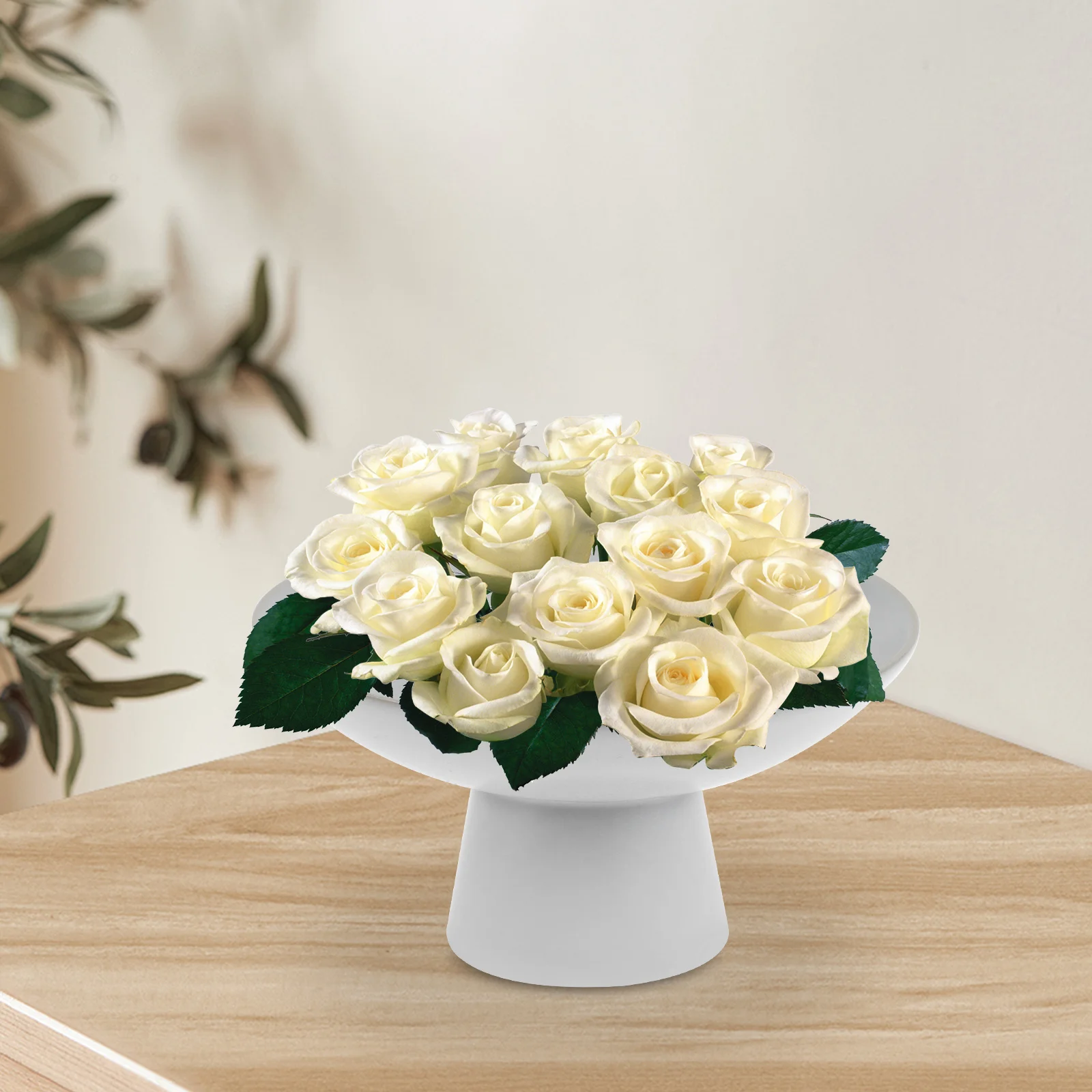 

1Set Stainless Steel Flower Vessel High Foot Ceramic Floral Fixation Base Creative Flower Arrangement Holder Decorative