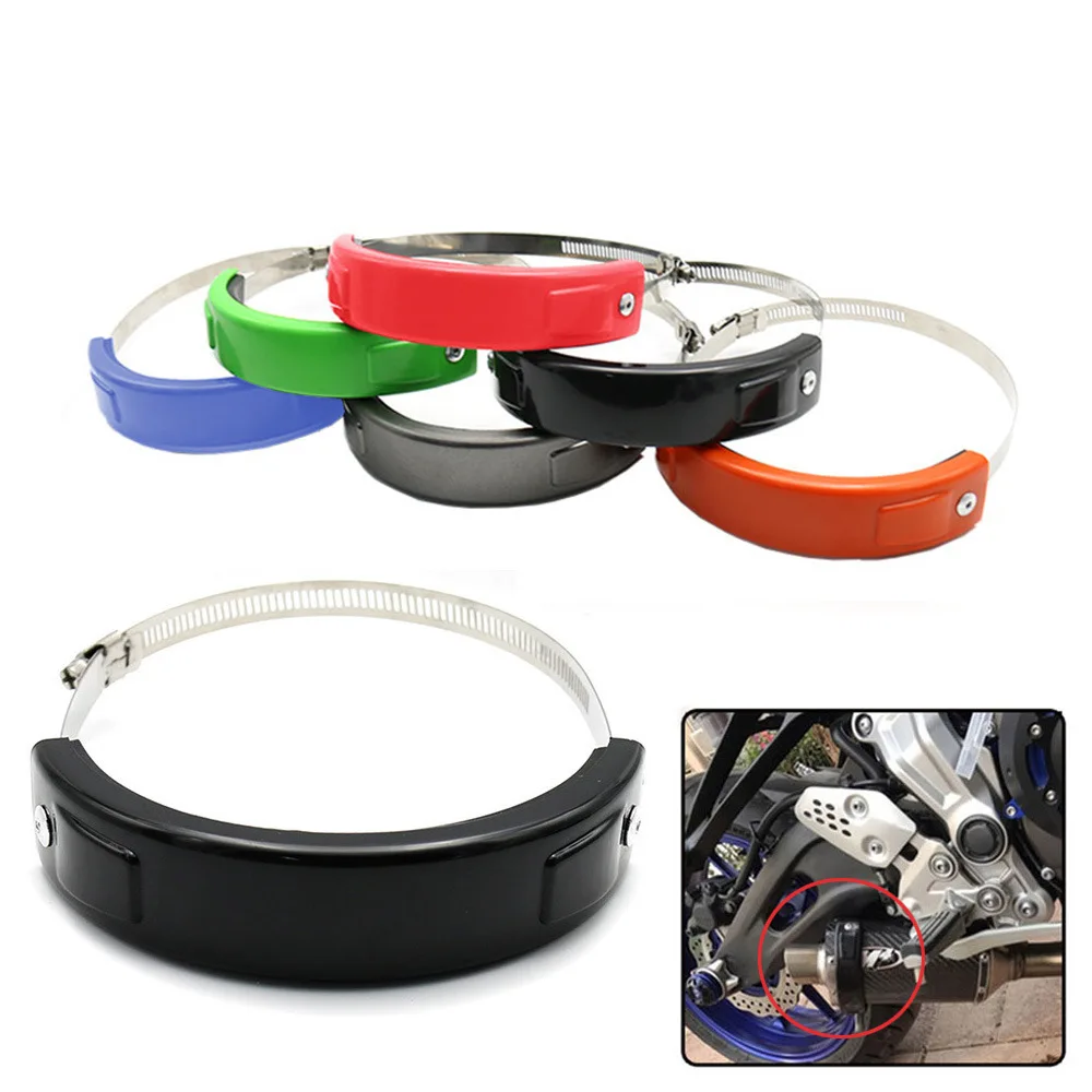 Silenciador de escape Universal para motocicleta, Protector deslizante para tiempo de escape todoterreno, anillo antidesgaste, escape de motocicleta