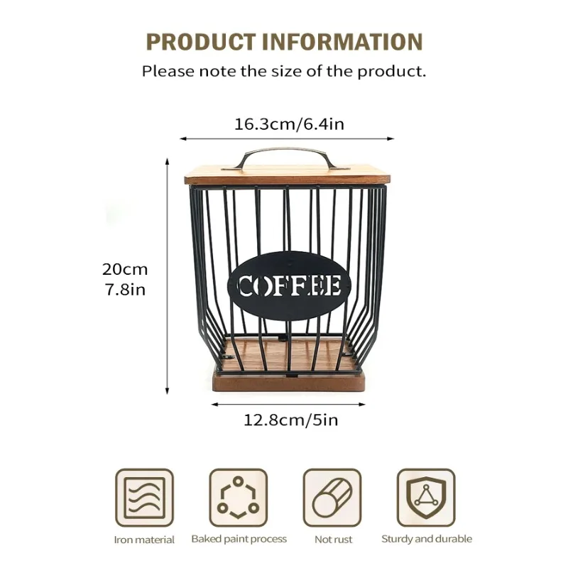 Coffee Capsule Basket Capsule Holder Coffee Filter Storage Container Basket Coffee Filter Holder with Lid