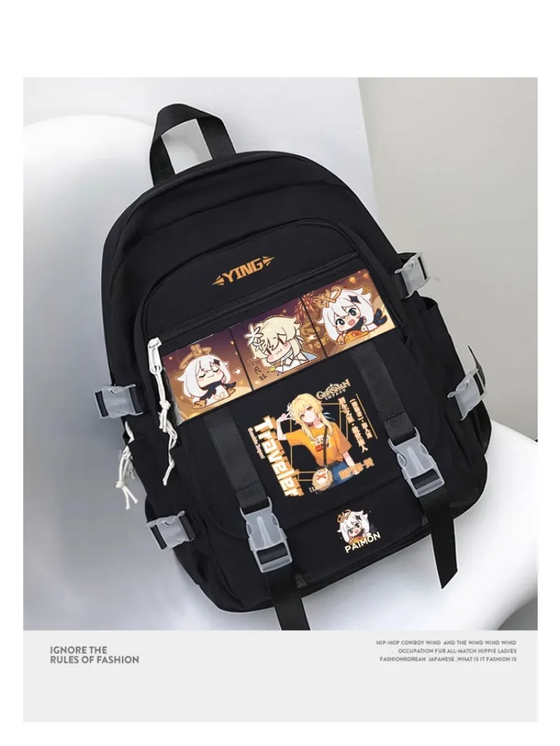 Anime Game GS Impact Cosplay Arlecchino Neuvillette Wanderer Furina Xiao Oxford Cartoon High Capacity Campus Backpack Bags Gifts