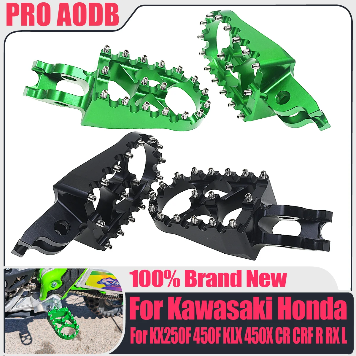 

For HONDA CNC FootRest Footpegs Foot Pegs Pedals CR125R CR250R CRF150R CRF250R 150 250 450 R X RX CRF250X CRF450R CRF250RX CRF