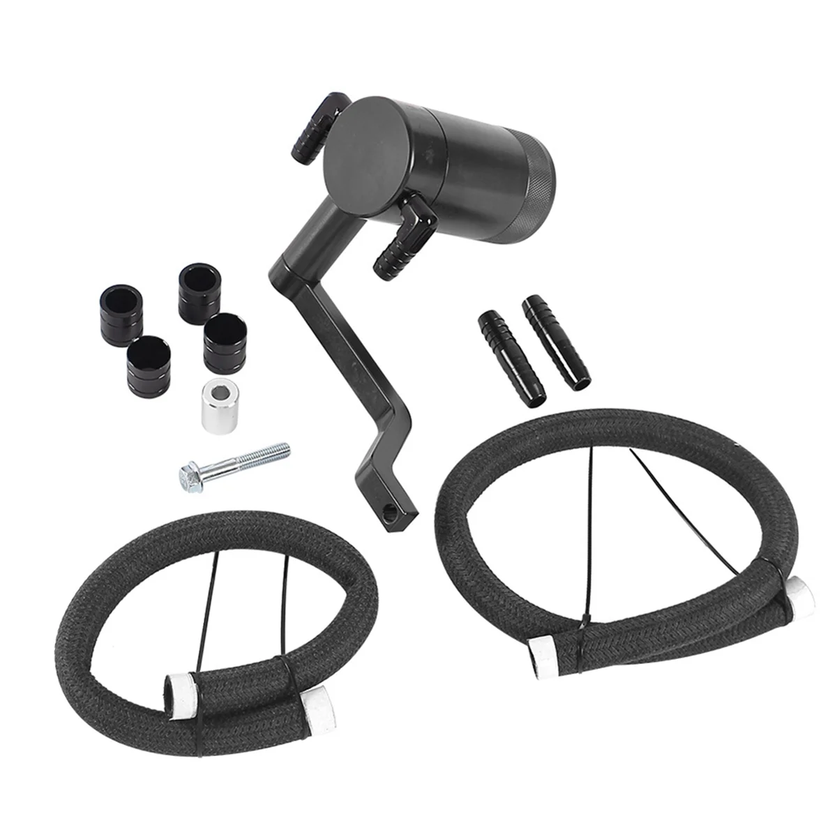 

Car Modification Oil Catch Can Kit Oil Breathable Pot Kit for Dodge Charger Challenger Chrysler 2011-2021 Black