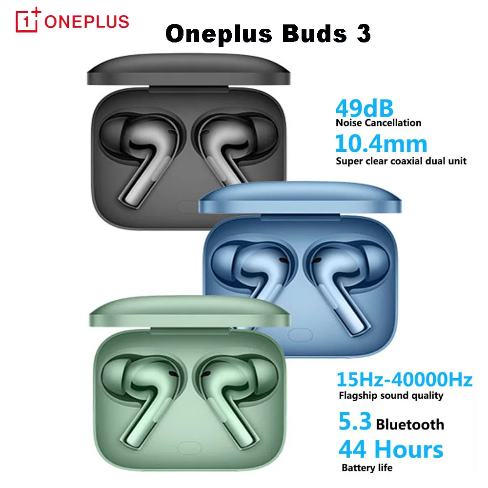 

2024 Original OnePlus Buds 3 Bluetooth TWS Earphone 49dB Active Noise Cancellation Wireless Headphone for oppo OnePlus 12 12R