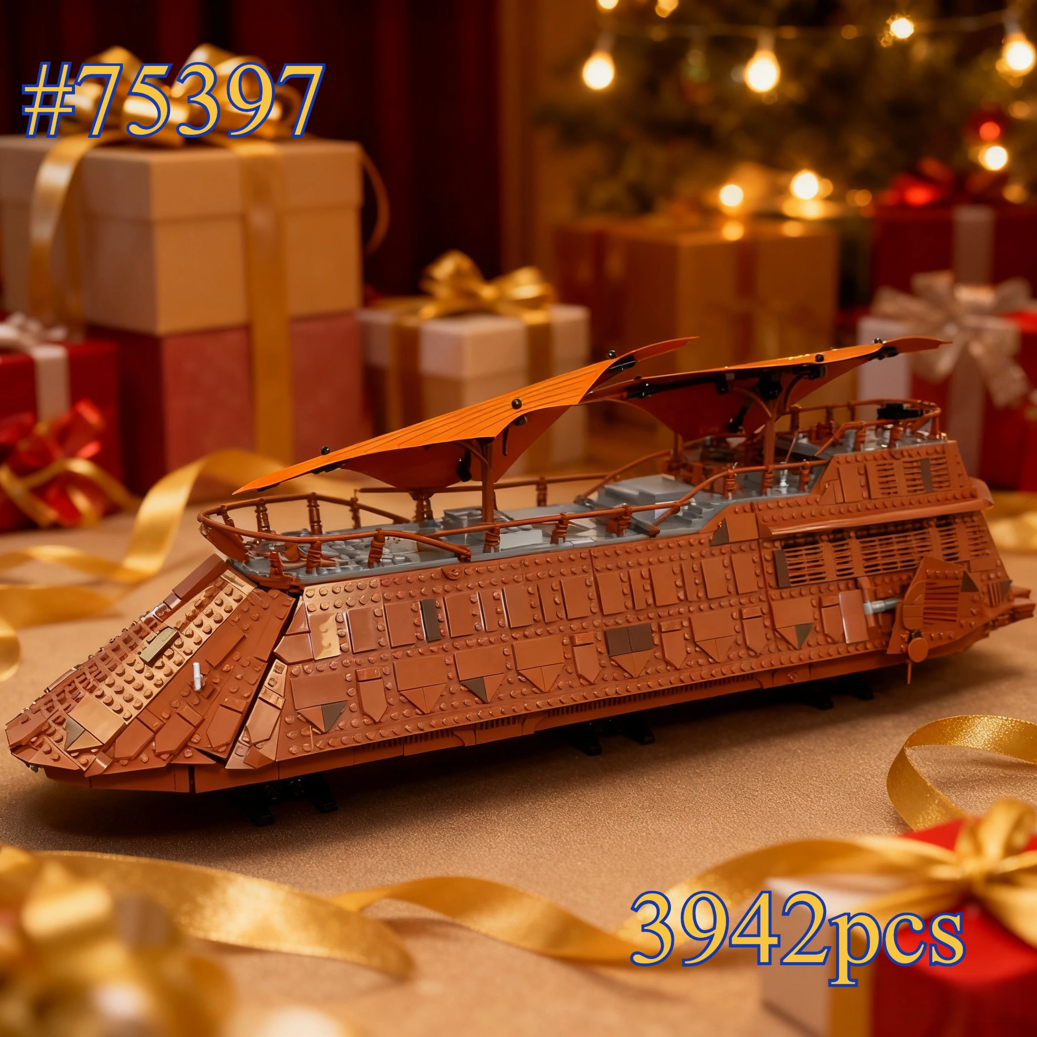 Barco de vela interestelar 75397 juegos de bloques de construcción compatibles con partículas Legoed adecuadas para regalos de Navidad 3942 piezas