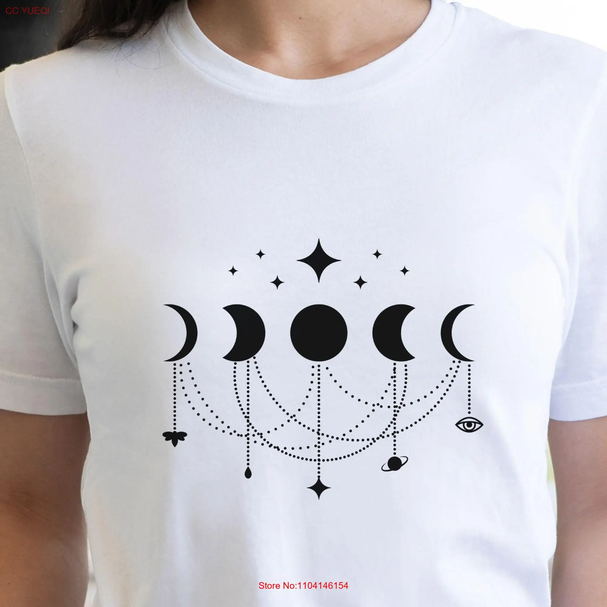 Moonphases T shirt ed Celestial Moon s Astrology Astronomy Phase e for Her long or short sleeves