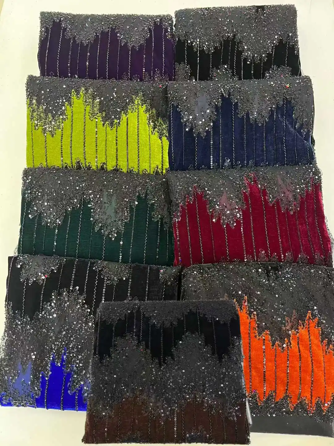African Beaded Groom Lace Fabric High Quality French Mesh Lace Fabric Sequins Nigerian Lace Fabrics For Wedding Dress Sew AH1559