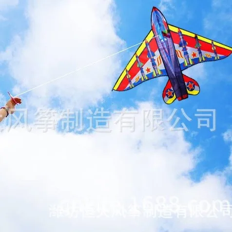 Weifang Children's Kites New Cartoon Airplane Kites with 140cm Tail Easy to Fly Kids Birthday Gift