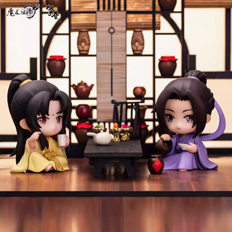 

New Anime Mo Dao Zu Shi Action Figure Toy Jinling Jiang Cheng Bath Shower Q Version Stand Model Anime Peripherals Genuine Gift