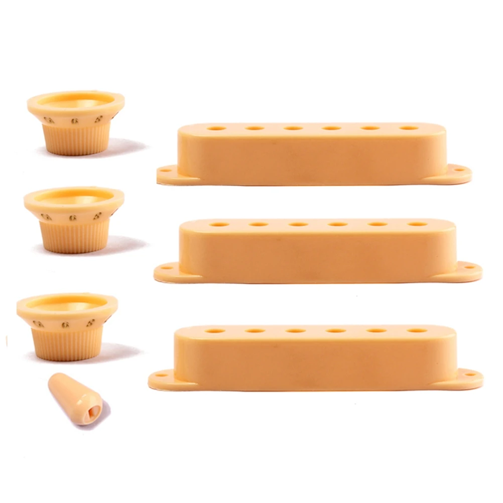 

3 pcs Guitar Covers 48mm 50mm 52mm Electric Switch Tone Volume Knobs ABS Pickup Covers Plastic DIY