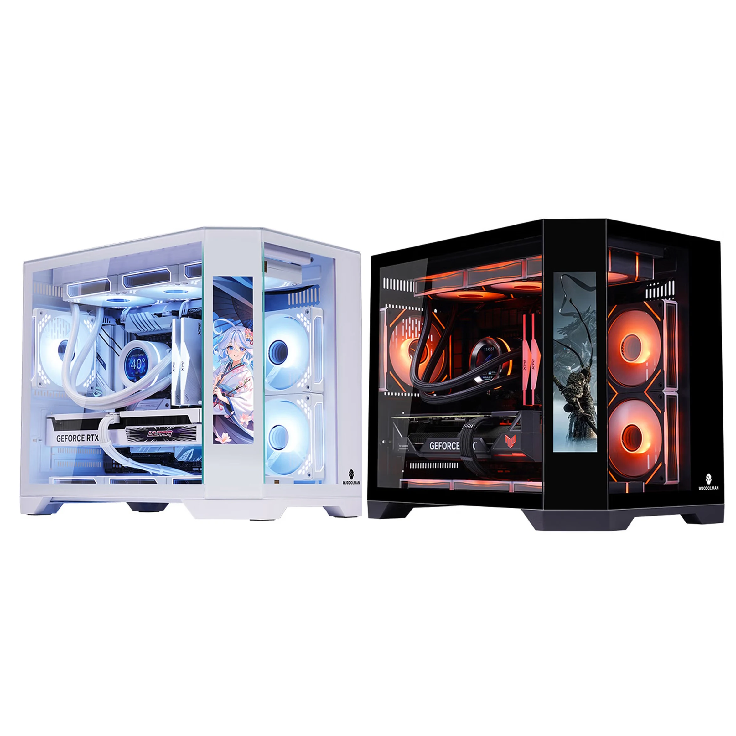 

Корпус для настольного компьютера WJCOOLMAN Dreamer Sea View Room M-ATX с поддержкой вторичного экрана и водяного охлаждения 360 для игровых ПК