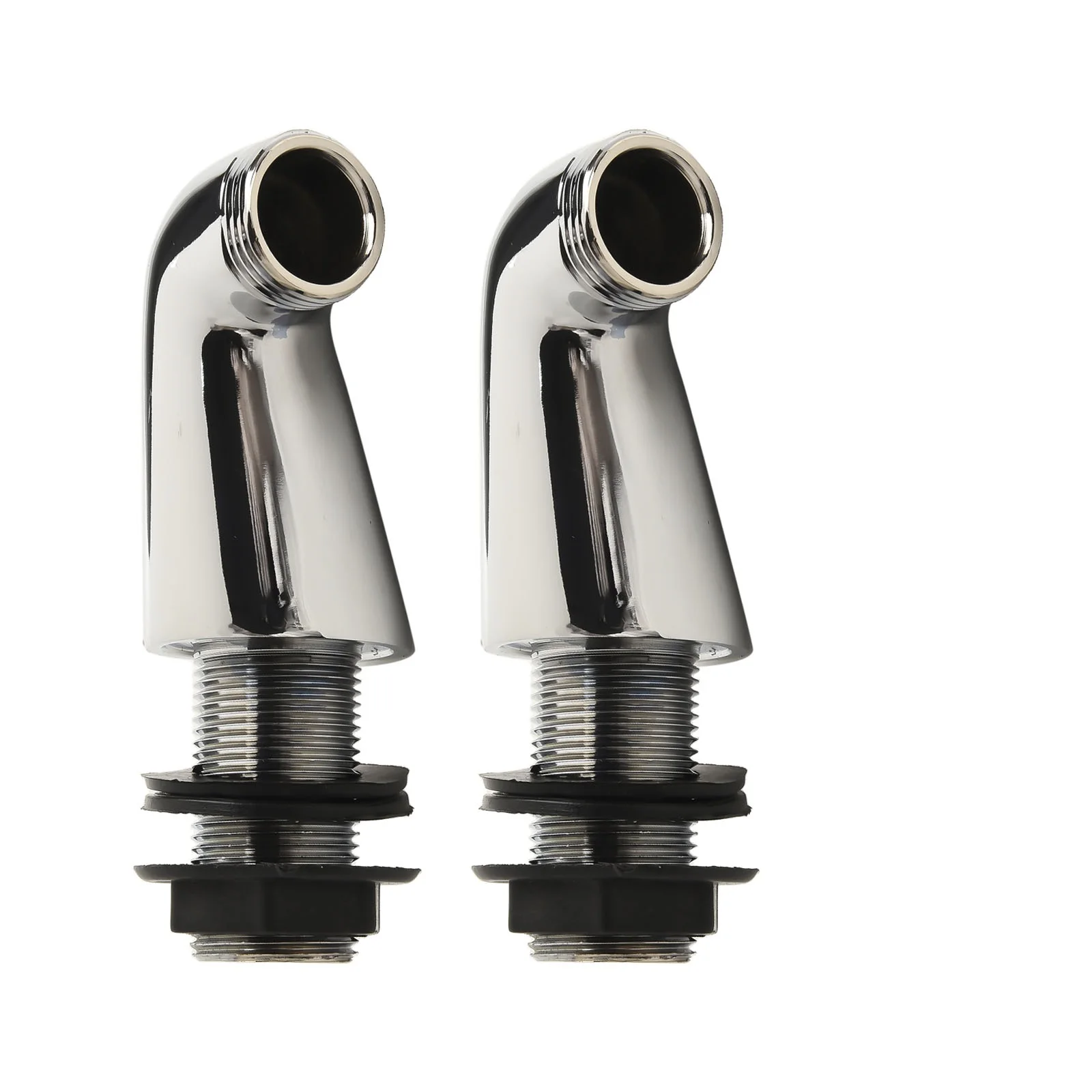 

2 Pcs Chrome Deck Mounted Bath Filler Shower Mixer Tap Legs Adapter Extension Bathroom Brass Silver Faucet Douche Accessories