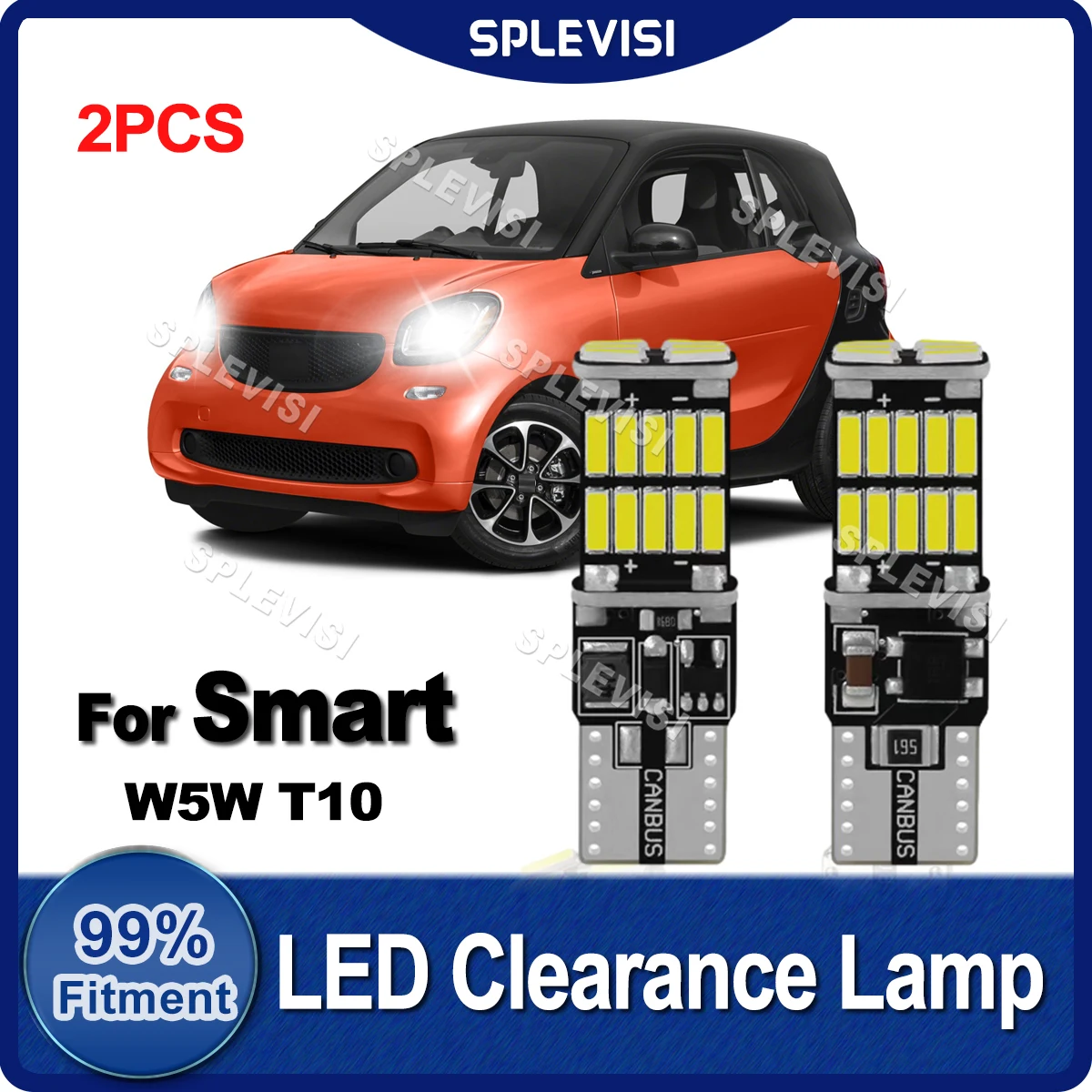 Pair Car LED Lights Clearance Lamp W5W T10 4W 700LM/Bulb Upgrade Kit For Smart Fortwo Forfour Roadster 12V 4W 700LM/Bulb