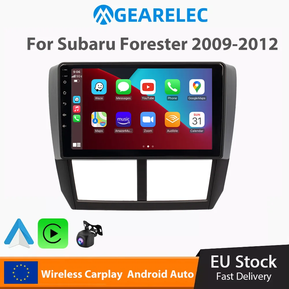 Car Stereo For Subaru Forester 2009-2012 CarPlay Android Auto Bluetooth WiFi USB AUX GPS Navigation FM Radio Multimedia player