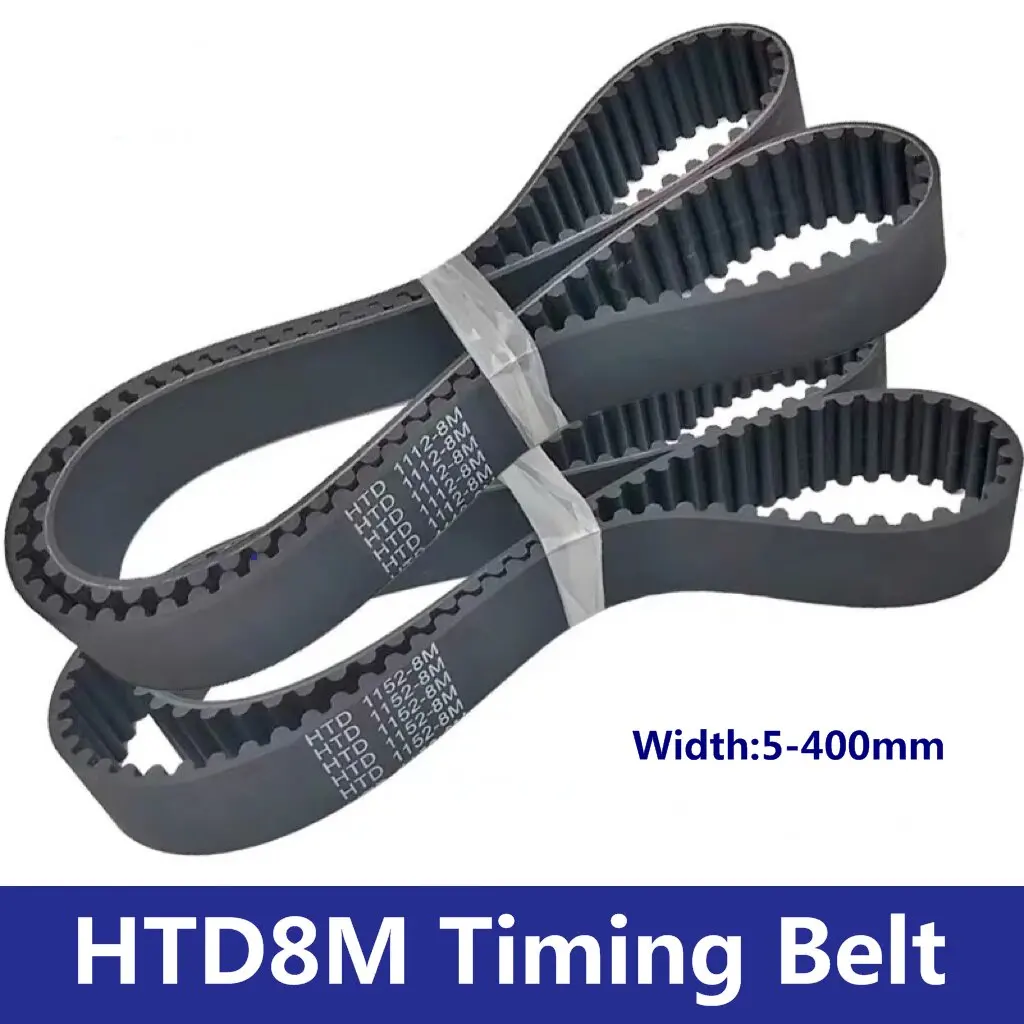 HTD8M Correa de distribución HTD1200-8M 1208 1216 1224 1232 1240 1248 1256 1264 1272 HTD 8M Correas de goma síncronas cerradas Ancho 5-100 mm