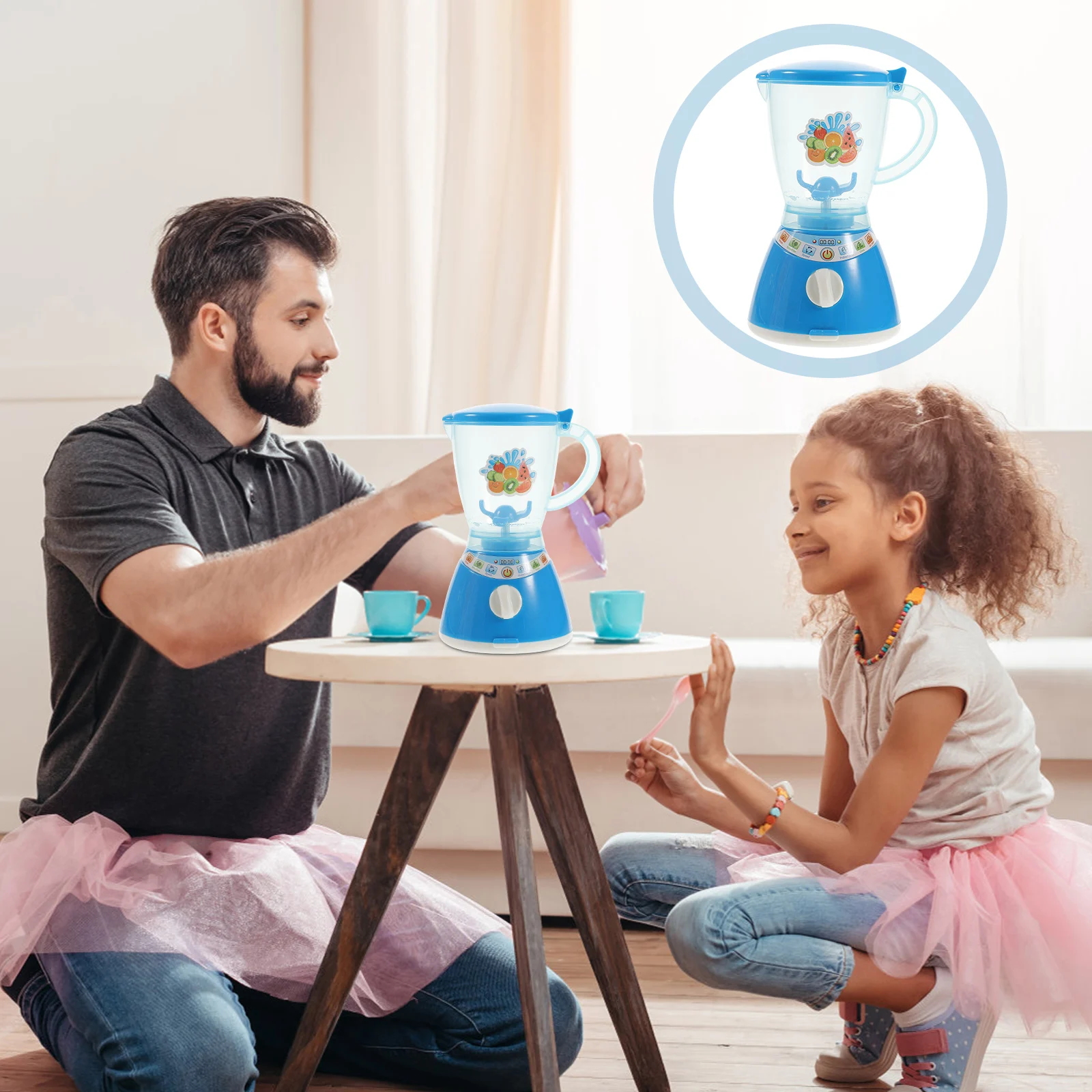 

Simulation Mini Blender Toy Set Kids Gift Quality Cognitive Fun Play House Safe Practical Toddler Kitchen Appliance