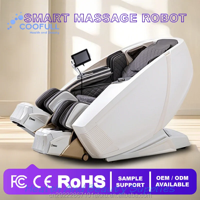 Coofull Flagship Stretching Massage Robot True 4D Mechanism Massage Chair Zero Gravity Recliner for Deep Tissue Recovery