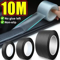 Nano Carbon Fiber Car Adhesive Tapes DIY Paste Strip Auto Door Sill Side Mirror Anti Scratch Stickers Waterproof Protection Film