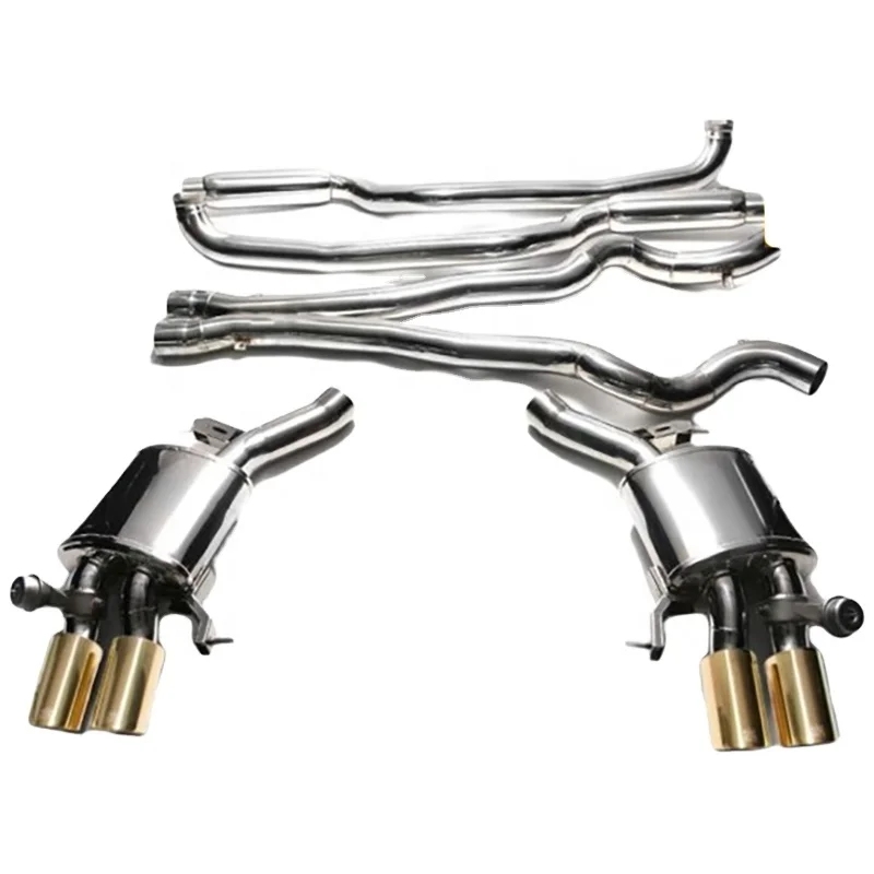 High Performance For BMW M6 S63 F12 F13 Stainless Steel modified exhaust center section with valves intelligent remote control