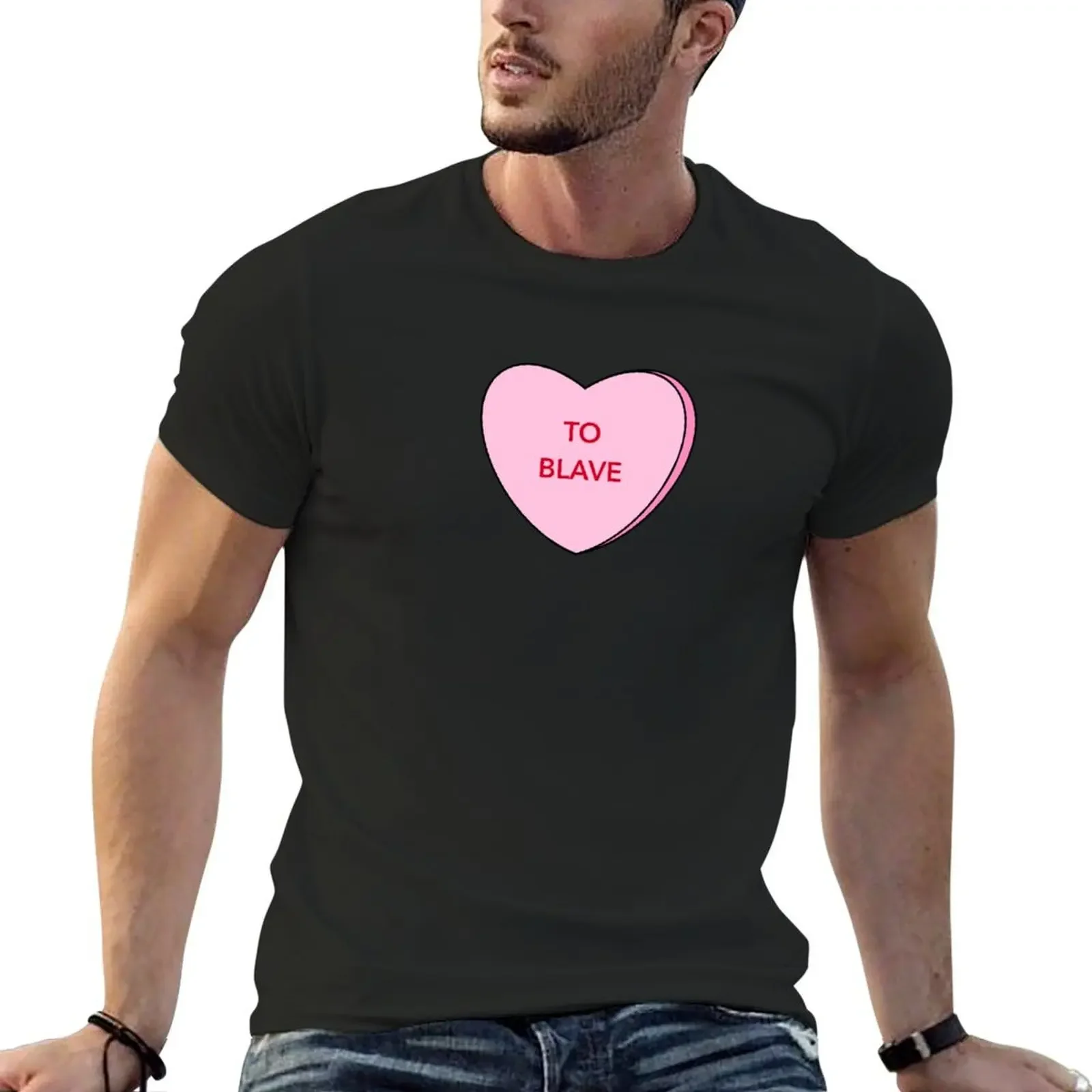 To Blave Valentine Conversation Heart T-Shirt plain sublime vintage graphic tee boys whites mens plain t shirts