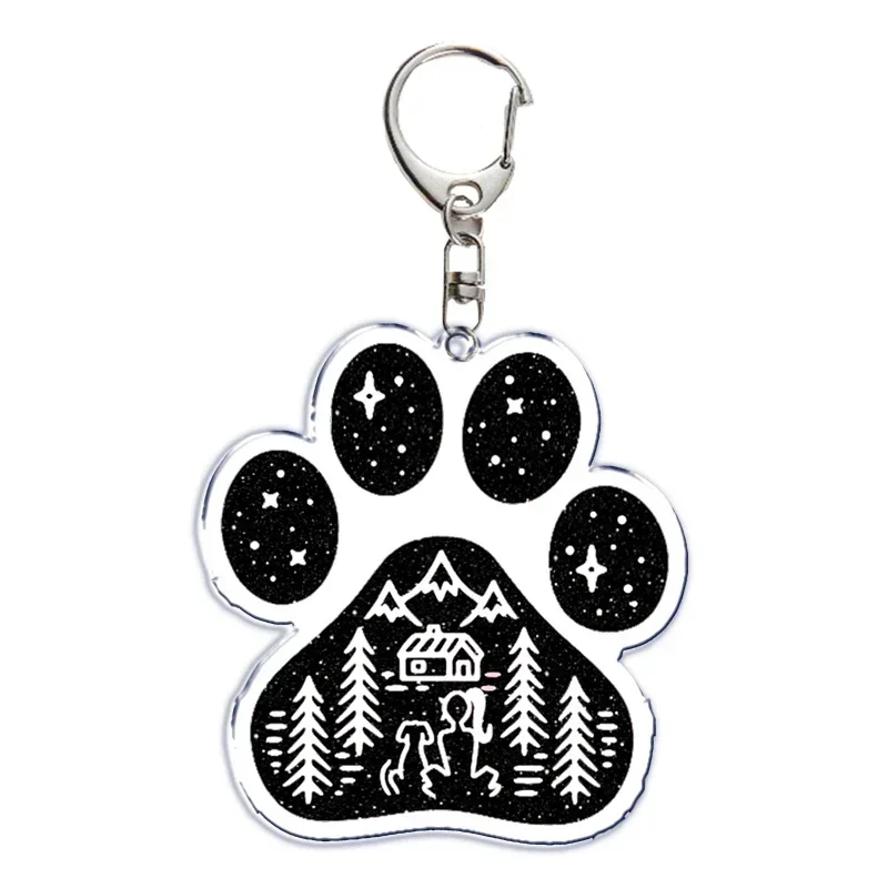 Adorable Frenchies Dog Acrylic Keychain for Women Man Accessories Bag Pendant Pug Dog Bulldog Key Chain Ring Keychains Jewelry