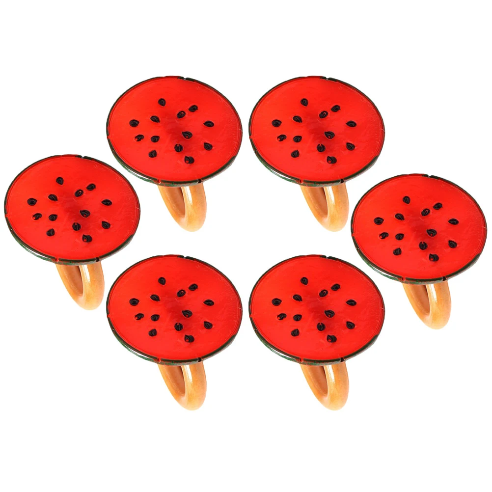 

6pcs Watermelon Napkin Rings Holder Fruit Buckles for Party Table Decorations Elegant Dinner Parties Gatherings