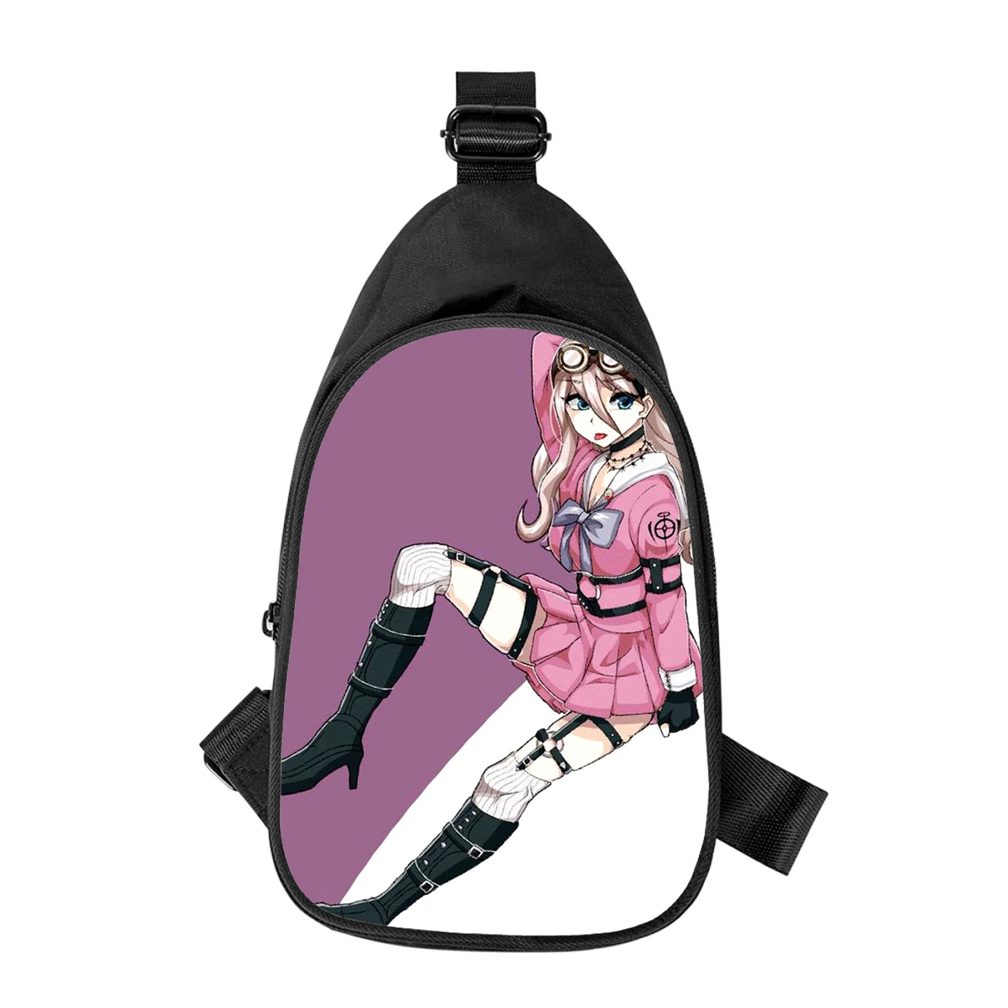 Anime danganronpa miu iruma 3D nuevos hombres bolso cruzado en el pecho diagonal mujeres bolso de hombro marido escuela riñonera paquete de pecho masculino