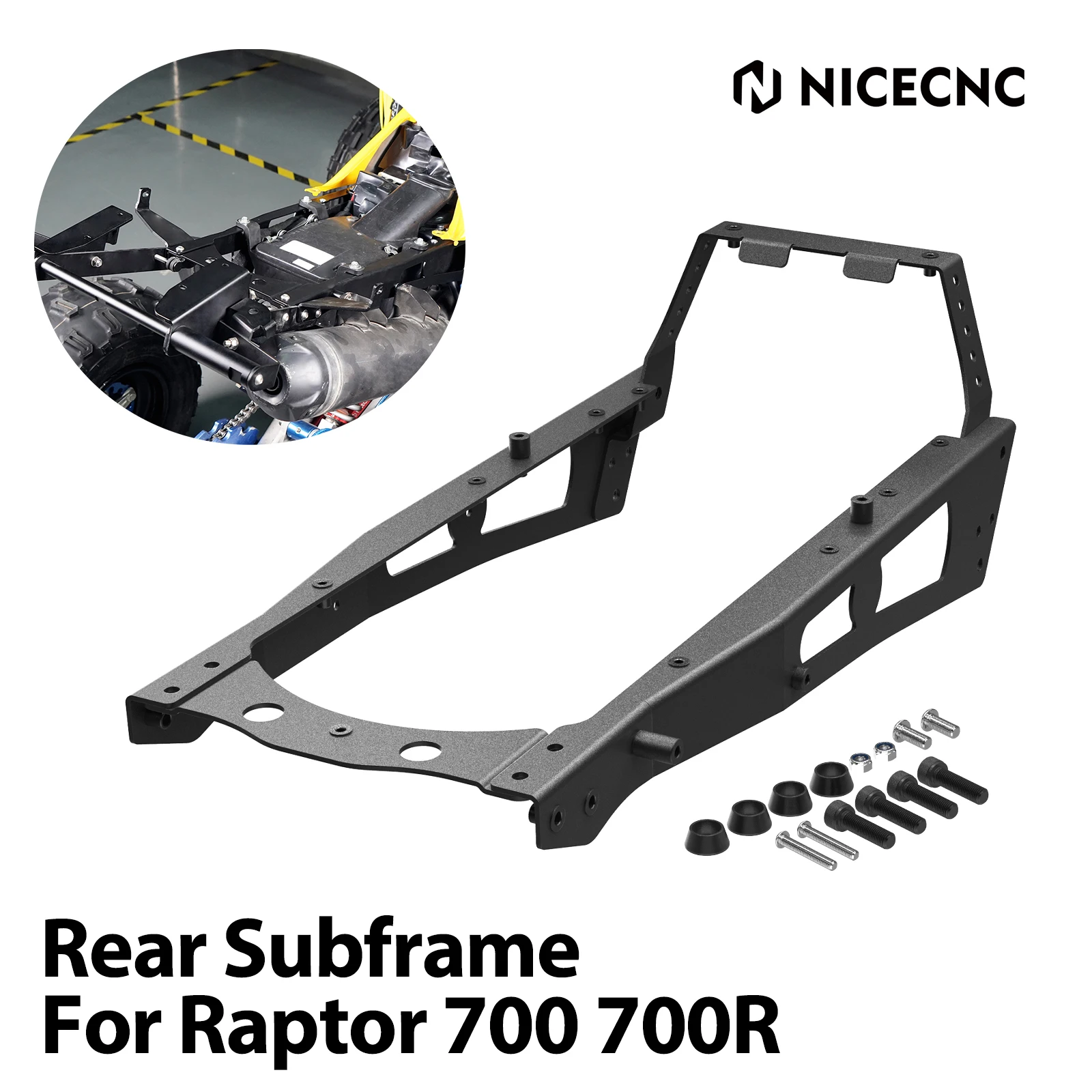 

For Raptor 700R Sub Frame Rear Subframe ATV For Yamaha Raptor 700 2006-2024 700R 2009-24 2022 Carbon Steel Rustproof Accessories