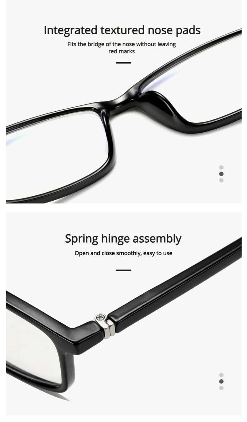 Ultraleichte, kleine Rahmen-Retro-Progressive-Multifokal-Lesebrille, blaues Licht blockiert Nah-Fernsicht-Anti-Augen-Brille – Detail 9