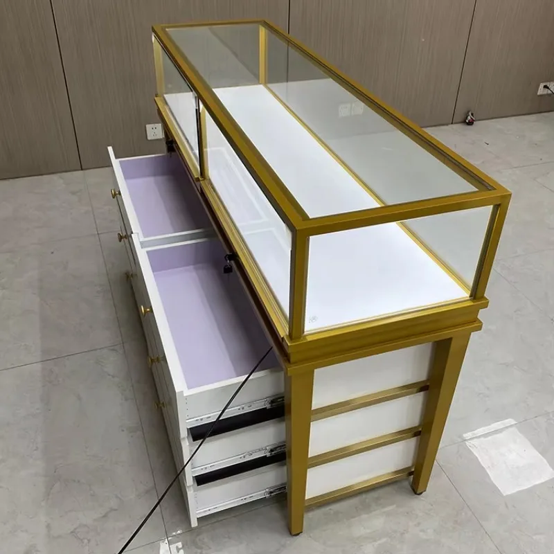 Custom.LED Lighting Jewelry Display Showcase Cabinet Interior Design Ideas for JEWELRY STORE COUNTER & SHOP