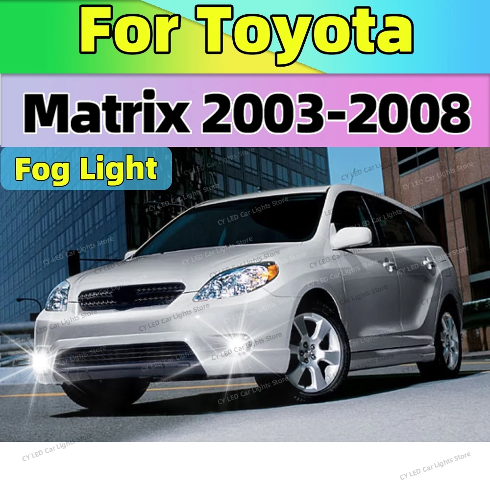 LED Fog Lamp Car Fog Light Front Bulb 20000LM Ultra Bright CSP Plug and Play For Toyota Matrix 2003 2004 2005 2006 2007 2008